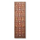 2'6" x 10' Runner Hand knotted Turkish Oushak Vegetable Dyes wool Area rug Rust