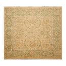8'9" x 8'11" Square Hand Knotted 100% Wool Peshawar Oriental Area Rug Beige