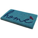 A Bird Perched on Home Coir Doormat