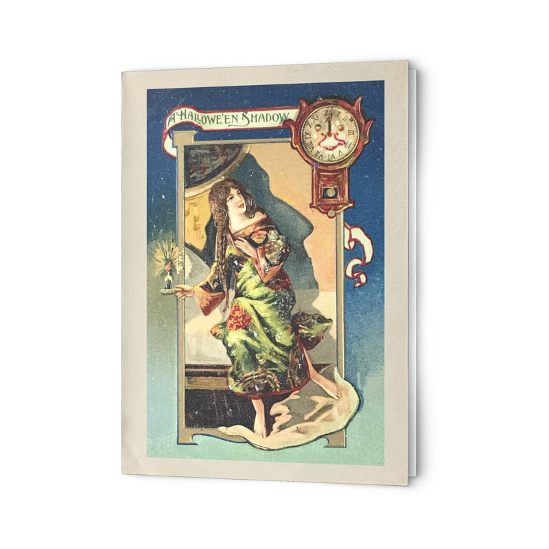 "A Halloween Shadow" Antique Greeting Card