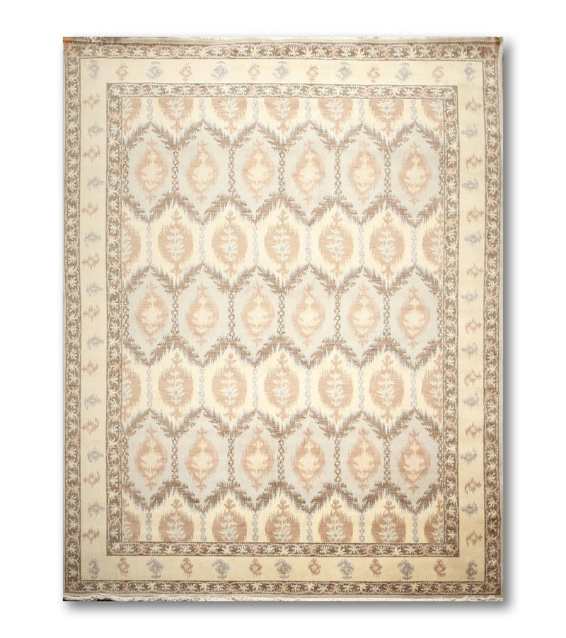 9' x 12' Hand knotted Wool Traditional Oriental Area Rug full pile 9x12 Beige
