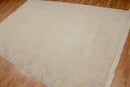 6' x 9' Hand Knotted Damask Pattern 100% Wool Area rug Gray