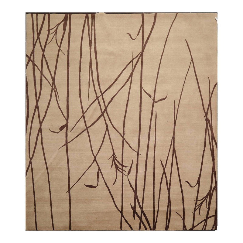 8' x 9'10" Hand Knotted Tibetan 100% Wool bamboo Modern Oriental Area Rug Camel