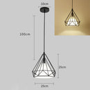 GobekUsa Diamond Cage Pendant Chandelier for Industrial Living Room and Kitchen Lighting