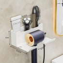 GobekUsa Hair Dryer Holder and Bathroom Shelves with Storage Box
