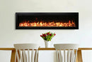 Amantii Symmetry Bespoke 34'' Wall Mount / Recessed Linear Indoor/Outdoor Electric Fireplace
