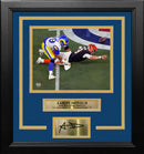 Aaron Donald Super Bowl LVI Final Play Los Angeles Rams 8x10 Framed Photo with Engraved Autograph