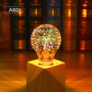 GobekUsa 3D Fireworks LED Bulb Star Night Light for Holiday Party Decoration