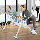 Ab Machine with LCD Monitor and 4 Adjustable Heights-Purple by LJGDeals