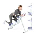 Ab Machine with LCD Monitor and 4 Adjustable Heights-Purple by LJGDeals