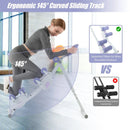 Ab Machine with LCD Monitor and 4 Adjustable Heights-Purple by LJGDeals