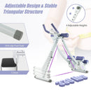 Ab Machine with LCD Monitor and 4 Adjustable Heights-Purple by LJGDeals