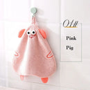GobekUsa Cartoon Animal Hand Towel: Soft & Absorbent Kitchen Cloth for Children