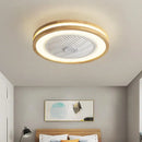 GobekUsa 20" Wood Ceiling Fan with APP Remote Control & LED Light, Modern Living Bedroom Design