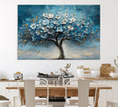 Abstract Blooming Tree Wall Art Canvas Print – Floral Modern