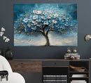 Abstract Blooming Tree Wall Art Canvas Print – Floral Modern