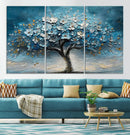 Abstract Blooming Tree Wall Art Canvas Print – Floral Modern
