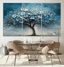 Abstract Blooming Tree Wall Art Canvas Print – Floral Modern