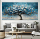 Abstract Blooming Tree Wall Art Canvas Print – Floral Modern