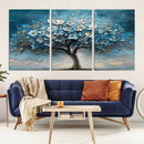 Abstract Blooming Tree Wall Art Canvas Print – Floral Modern