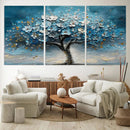 Abstract Blooming Tree Wall Art Canvas Print – Floral Modern