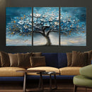 Abstract Blooming Tree Wall Art Canvas Print – Floral Modern