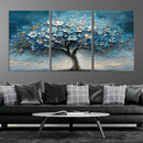 Abstract Blooming Tree Wall Art Canvas Print – Floral Modern