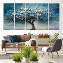 Abstract Blooming Tree Wall Art Canvas Print – Floral Modern