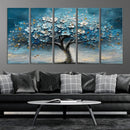 Abstract Blooming Tree Wall Art Canvas Print – Floral Modern