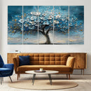 Abstract Blooming Tree Wall Art Canvas Print – Floral Modern