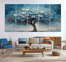 Abstract Blooming Tree Wall Art Canvas Print – Floral Modern