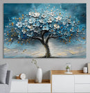 Abstract Blooming Tree Wall Art Canvas Print – Floral Modern