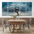 Abstract Blooming Tree Wall Art Canvas Print – Floral Modern
