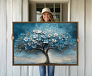 Abstract Blooming Tree Wall Art Canvas Print – Floral Modern