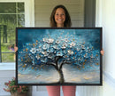 Abstract Blooming Tree Wall Art Canvas Print – Floral Modern