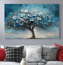 Abstract Blooming Tree Wall Art Canvas Print – Floral Modern