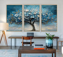 Abstract Blooming Tree Wall Art Canvas Print – Floral Modern