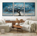 Abstract Blooming Tree Wall Art Canvas Print – Floral Modern