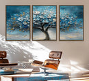 Abstract Blooming Tree Wall Art Canvas Print – Floral Modern