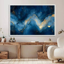 Abstract Blue Gold Wall Art Canvas Print – Modern Fluid by MyGreatCanvas | Canvas Wall Art Prints | Photo Prints & Wall Decor