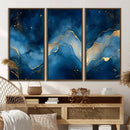 Abstract Blue Gold Wall Art Canvas Print – Modern Fluid by MyGreatCanvas | Canvas Wall Art Prints | Photo Prints & Wall Decor