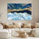 Abstract Blue and Gold Marble Canvas Print | 3-Panel Art for by MyGreatCanvas | Canvas Wall Art Prints | Photo Prints & Wall Decor