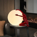 Abstract Character Round Table Lamp