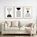 Neutral Mid-Century Modern Wall Art | Set of 3 by Wall Art Set