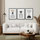 Minimalist Wall Art Set - Modern Art Prints of Black Rainbow by Wall Art Set