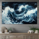 Abstract Ocean Waves Wall Art Canvas Print – Dynamic Stormy