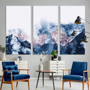 Abstract Watercolor Mountain Landscape Art Canvas Print