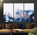 Abstract Watercolor Mountain Landscape Art Canvas Print