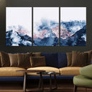 Abstract Watercolor Mountain Landscape Art Canvas Print