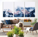 Abstract Watercolor Mountain Landscape Art Canvas Print